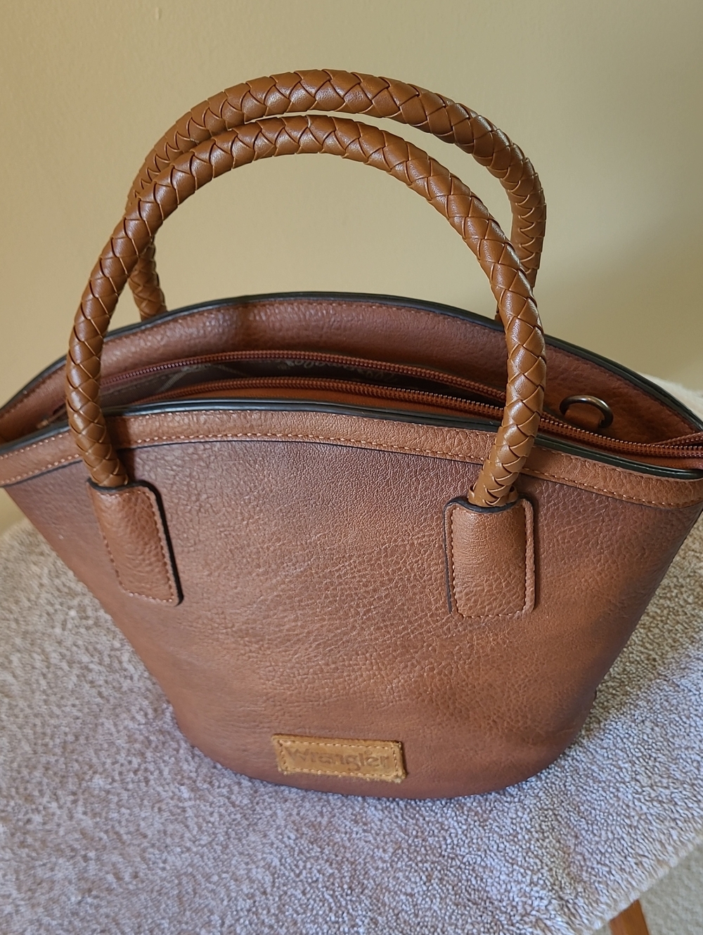 Wrangler Small Tote Bag with Braided Handles